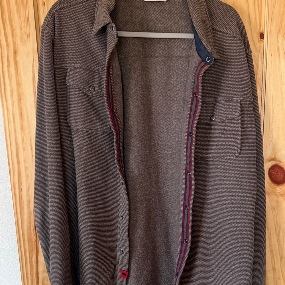 Mountain Khaki fleece button down